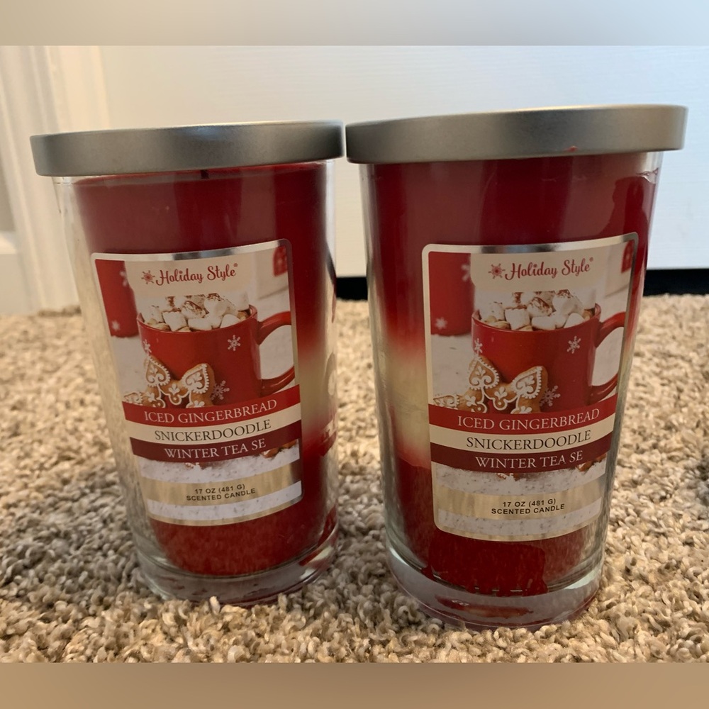 (2) Iced Gingerbread, Snickerdoodle, Winter Tea Se 17oz Candle